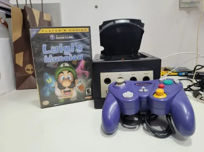 Nintendo GameCube Preto + Controle + Jogo Luigi?s Mansion