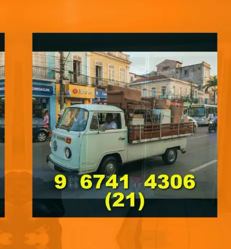 Frete para Santa Cruz) transporte seguro! Atendimento rápido e confiável!