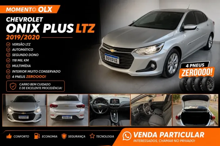 Chevrolet Onix Plus LTZ 1.0 12V TB Flex Aut. 4P 2020