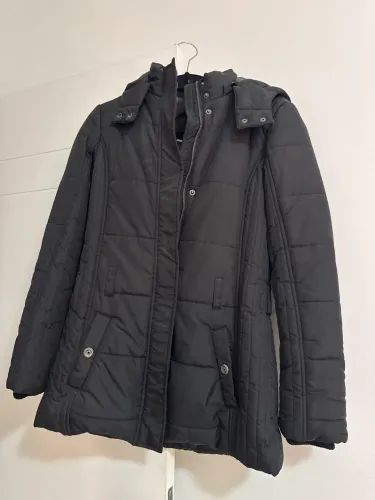 Sobretudo nylon preto 