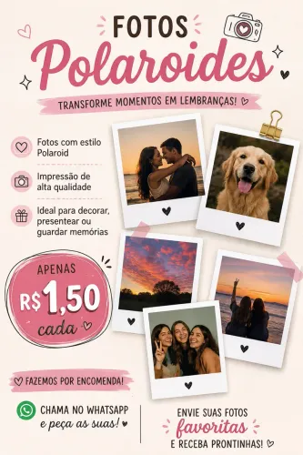 Fotos polaroides por 1,50 cada