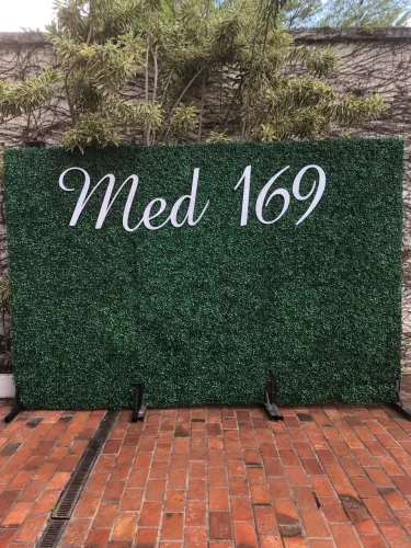 Painel jardim vertical artificial verde