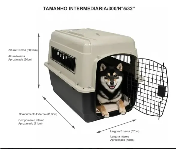 Caixa Transporte Cães Vari Kennel Intermediária/300/n°5