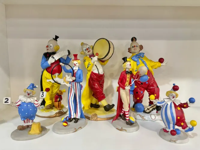 Kit Palhaços em Resina Decorativo para festa coleção
