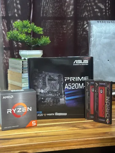Kit Upgrade Ryzen 5 5500 + 8x2GB DDR4 + A520M-E AsRock (NOVOS)