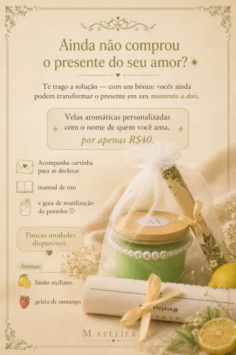 Dia dos Namorados - Velas Aromáticas