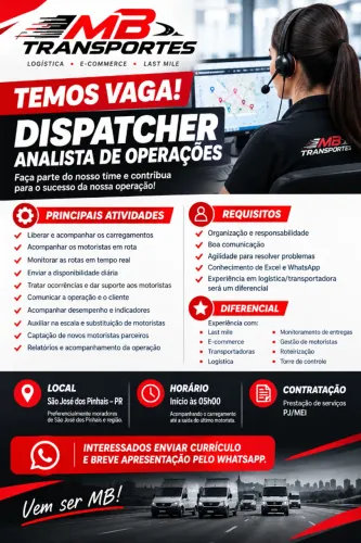 Vaga de Dispatcher