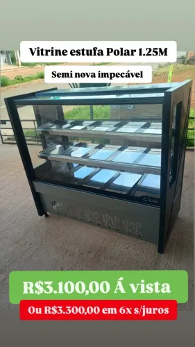 VITRINE ESTUFA 1.25M POLAR USADA