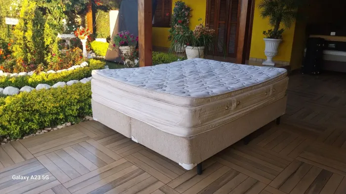 Cama box Queen  colchão +  box entrego se precisar passo cartão
