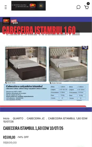 CABECEIRA ISTAMBUL QUEEM VELUDO