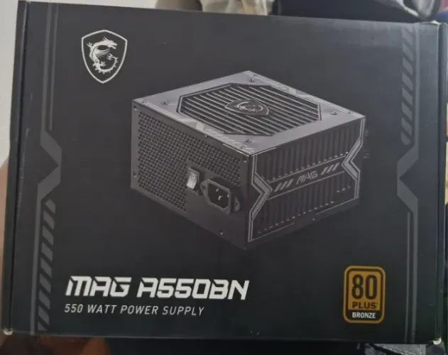 Fonte MSI MAG A550BN, 550W, 80 Plus Bronze, Preto (Semi-Novo)