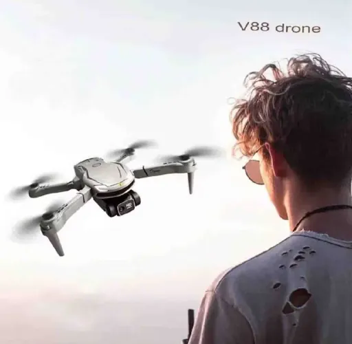Drone DLI V88 Alta definição Câmera dupla Fotográfica Fluxo dobrável