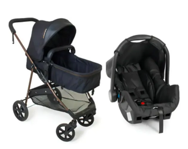 Carrinho de bebê Galzerano com bebê conforto sem uso