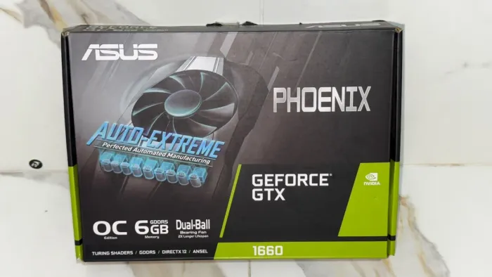 GTX 1660 6GB Asus Phoenix na caixa
