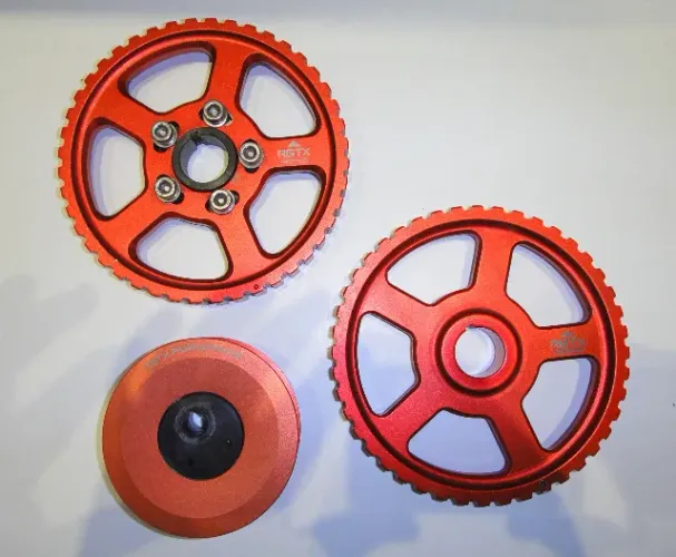 Vendo jogo de Polias VW AP 8V RGTX Vermelhas (3 Peças- Conjunto)