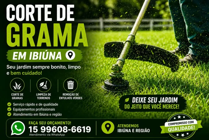 Corte de Grama e Roçagem em Ibiúna - Atendimento Rápido