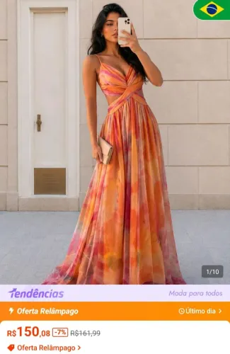 Vendo vestido longo nunca usado