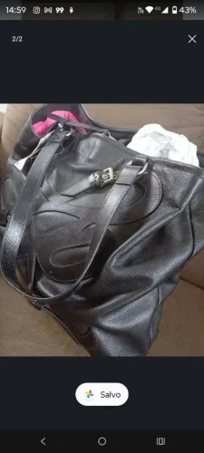 Bolsa em couro tamanho grande Lança perfume nova