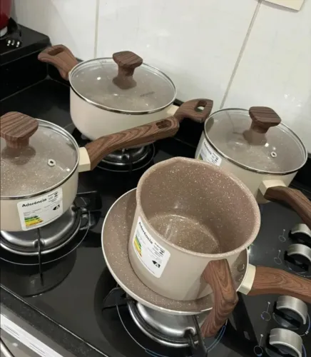 Jogo panelas cerâmica indução ou gás