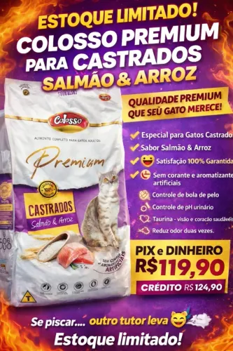 RAÇÃO GASTOS CASTRADOS 10KG 