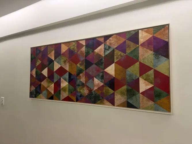 Quadro geométrico urban arts em canvas 1,70m x 0,68
