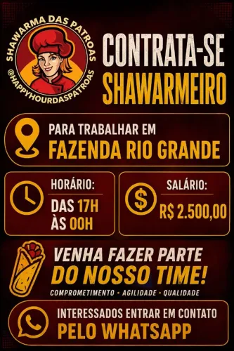 Vaga para Shawarmeiro