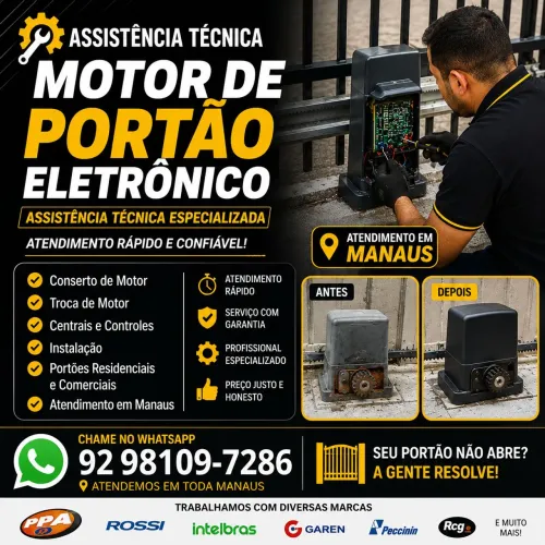 Assistência Técnica em Motor de Portão Eletrônico 