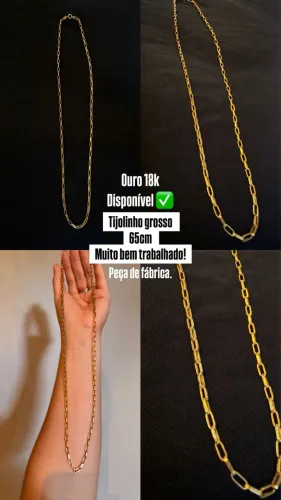 Cordão em ouro 18k de fabrica 