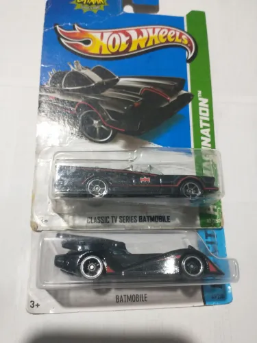 Hot Wheels batmobile e clássico tv séries Batman 