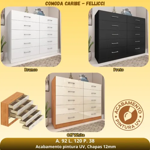 Cômoda 10 gavetas 