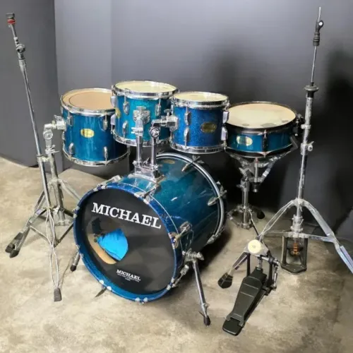 Bateria Acústica MICHAEL Classic Reduzida Blue Sparkle - USADA