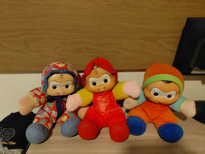 Boneca turma da monica, trio p colecionar, monica com corpo pintado