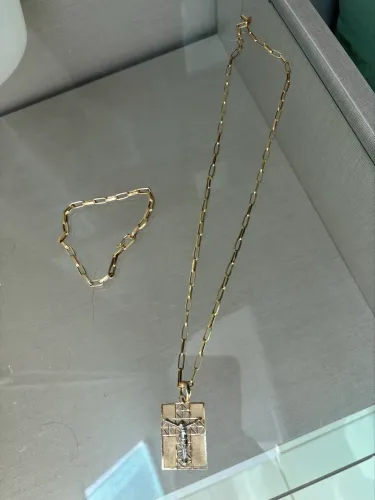 Corrente ouro e pulseira 18k
