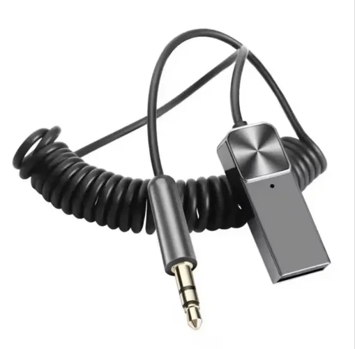 Adaptador Bluetooth AUX para carro - Receptor USB 3,5mm com Viva-Voz