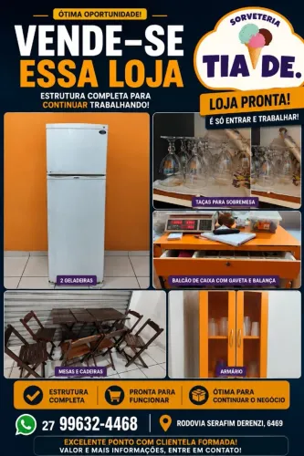 Sorveteria Venda De Porteira Fechada, Passando Ponto Alugado