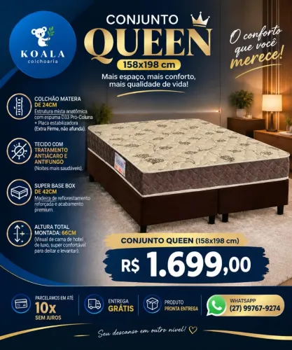 Conjunto Queen D33 Ortopédico 158x198