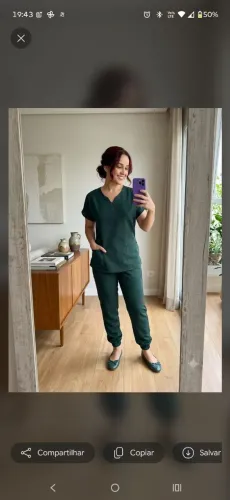 Pijama hospitalar em gabardine