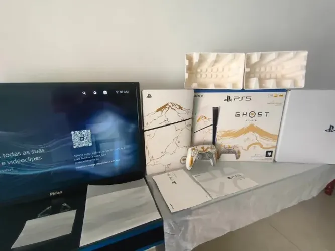 Playstation 5 Edição Especial Limitada Ghost Of Yotei, Ps5 Top, Vai Nota, Caixa e Garantia