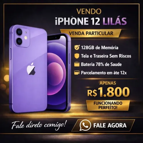 iPhone 12 lilás 