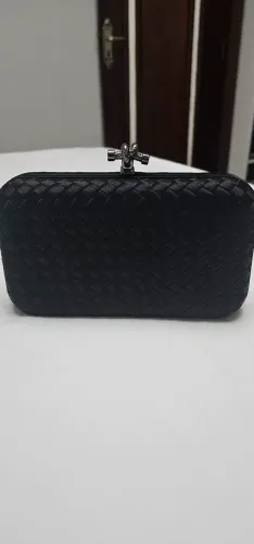 Bolsa Clutch em cetim preta