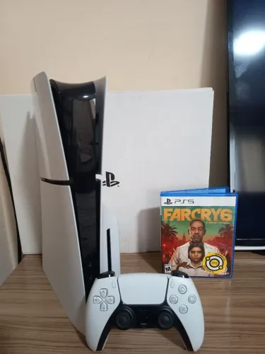 Ps5 slim c/ leitor 1tb semi-novo