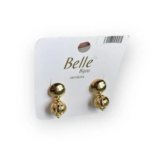 Brinco dourado feminino