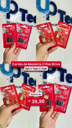 Pen drive e Cartão de Memória -  Mais espaço para seus arquivos!
