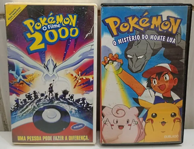2 Fitas VHS POKÉMON Usadas Originais