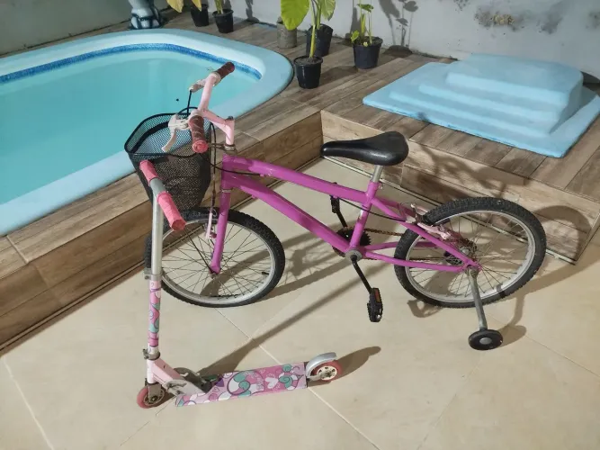Bicicleta Infantil Aro 20 + Patinete