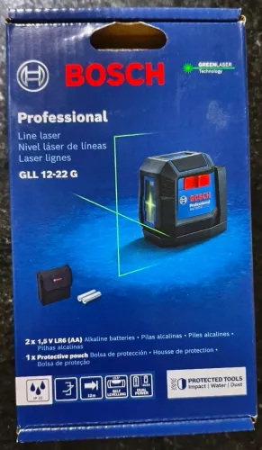 Bosch Nível a Laser verde GLL 12-22 G, 12m suporte giratório