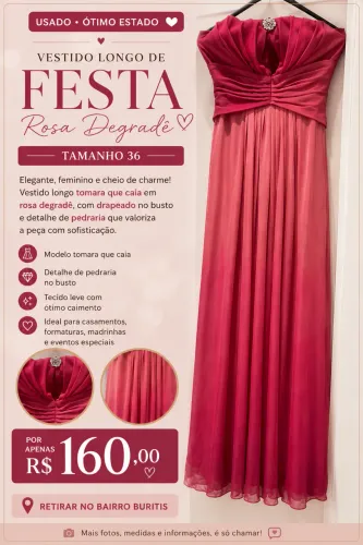 Vestido longo de festa