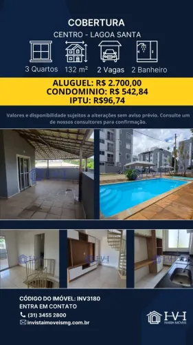 Cobertura em Lagoa Santa locação