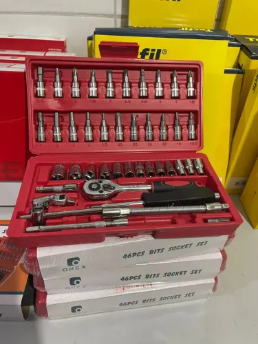 KIT SOQUETE DE AÇO 46 PEÇAS
