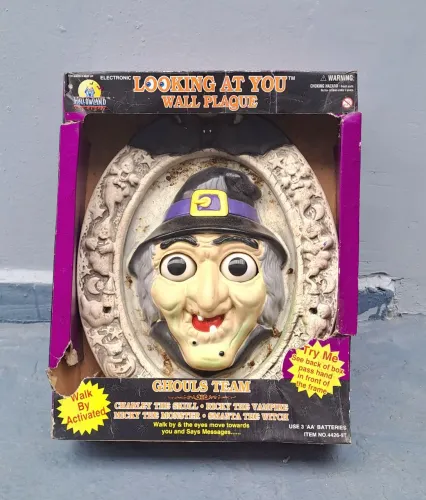 Placa de parede de bruxa Looking at you produto importado vintage